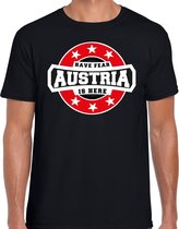 Have fear Austria is here / Oostenrijk supporter t-shirt zwart voor heren L