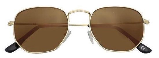Croon Zonnebril Jimmy Unisex Cat. 3 Rechthoekig Goud/bruin van Croon — afbeelding 5