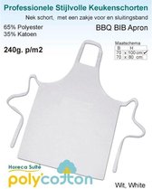 HomÃ©Ã© - Keukenschorten BBQ â€“ 2 stuks - Wit 70x100cm - Leverbaar in: 70x100