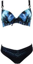 Mila Peacock Pride Zwart/Print - Bikini Maat: 80D