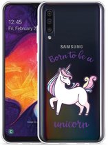 Galaxy A50 Hoesje Born to be a Unicorn - Designed by Cazy
