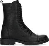 Sacha - Dames - Zwarte biker boots met veters - Maat 37