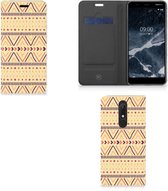 Nokia 5.1 (2018) Hoesje met Magneet Aztec Yellow