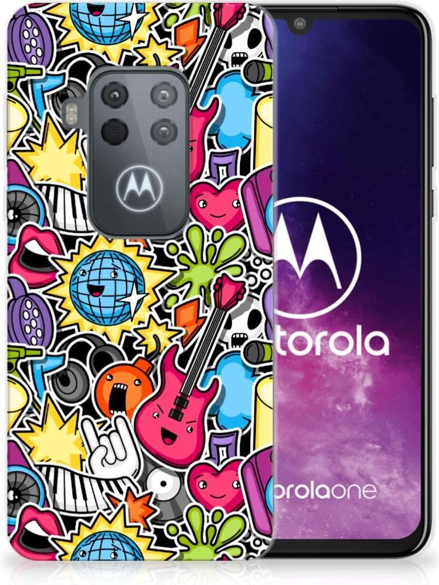 Motorola One Zoom Silicone Back Cover Punk Rock