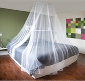 Klamboe – Rond Muskietennet - Reisklamboe – Mosquitonet Geschikt Voor 1 en 2 Persoons Bed (Queen Size Max 1,6 Meter Breedte) - W
