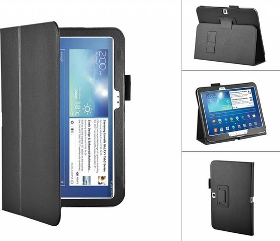 kast haai doos Samsung Galaxy Tab 3 en 4 10.1 Tablet Stand Case, Trendy Cover, Praktische  Hoes | bol.com