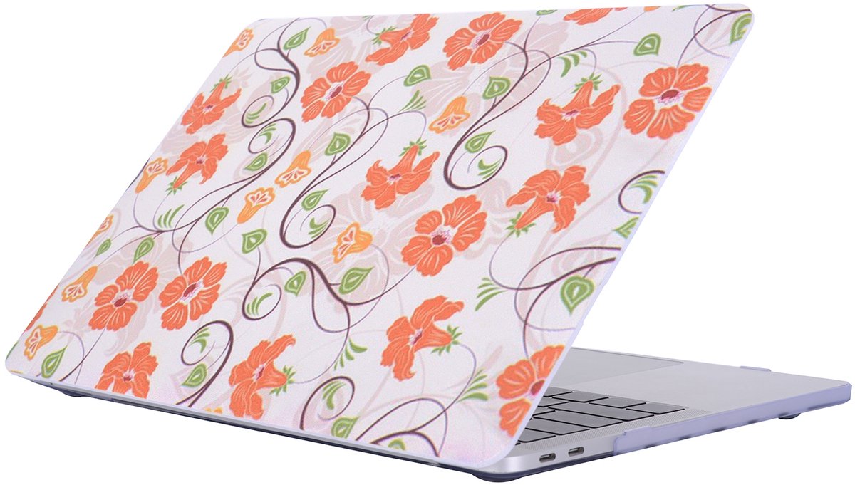 Mobigear Laptophoes geschikt voor Apple MacBook Pro 15 Inch (2016-2019) Hoes Hardshell Laptopcover MacBook Case | Mobigear Flowers - Model 21 - Model A1707 / A1990