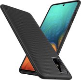 Texture TPU hoesje voor Samsung Galaxy A71 - zwart