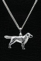 Zilveren Golden retriever ketting hanger