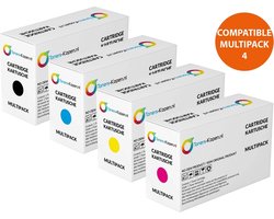 Toners-kopen.nl Kyocera TK-5240 TK5240 Toner Multipack 4-delig - 1x Zwart, 1x Cyaan, 1x Magenta, 1x Geel - Huismerk Compatible