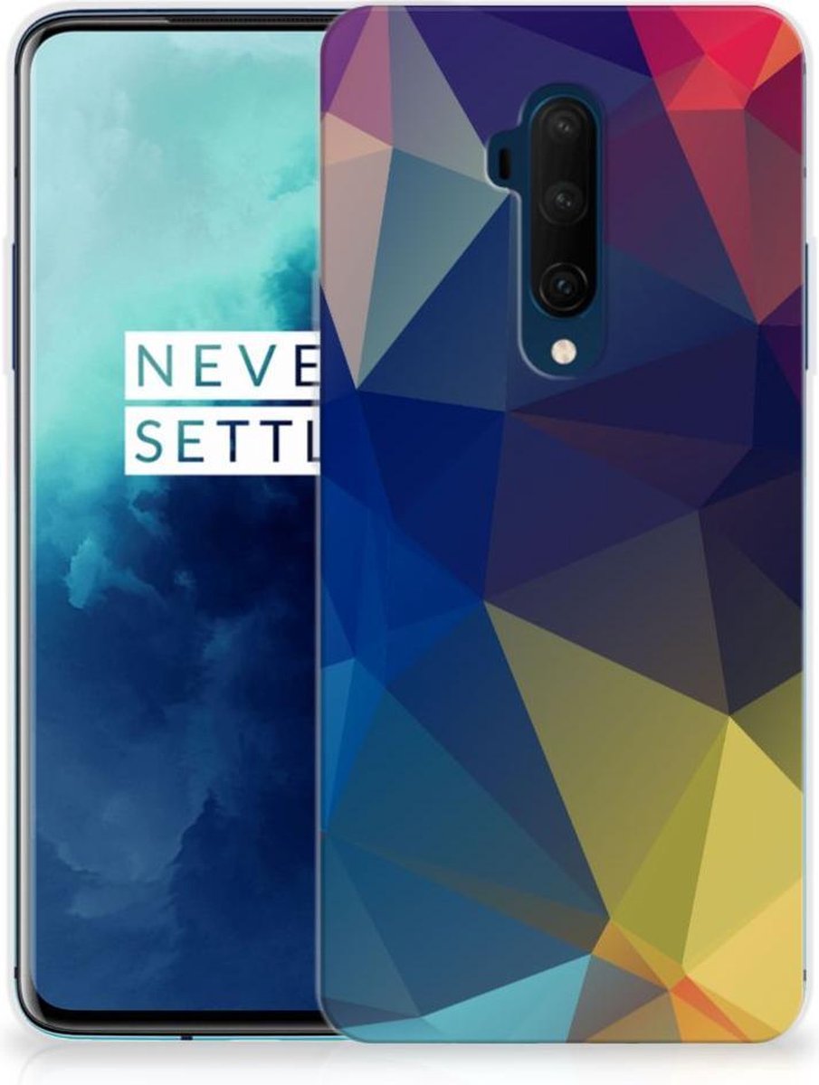 OnePlus 7T Pro TPU Hoesje Polygon Dark
