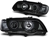 Koplampen Xenon BMW X5 E53 09 99-10 03 ANGEL EYES ZWART