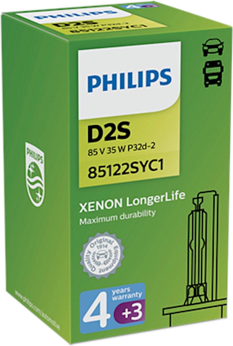 Philips Longerlife D2S Xenon 85122SYS1 / -C1