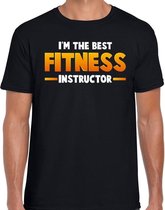 The best fitness instructor t-shirt zwart voor heren 2XL