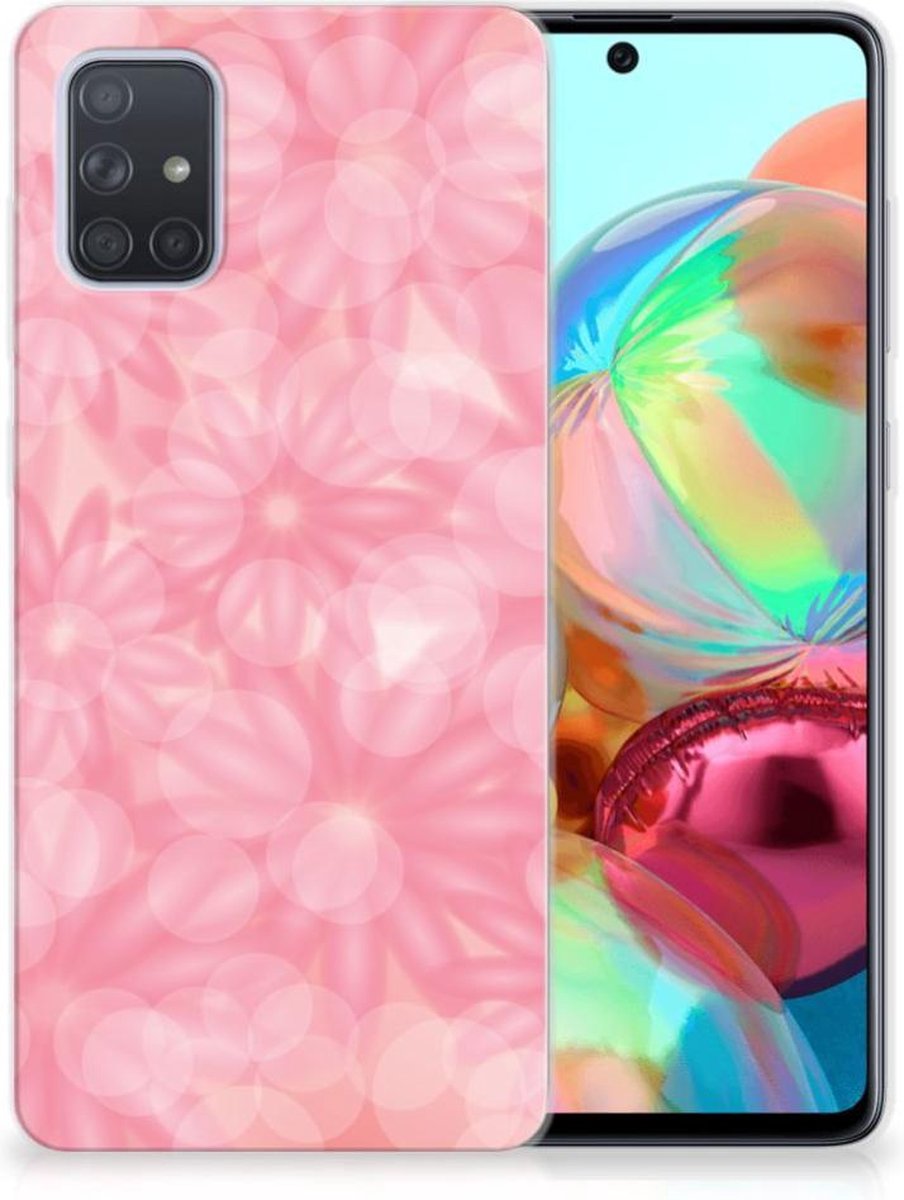 Back Cover voor Samsung Galaxy A71 TPU Case Spring Flowers