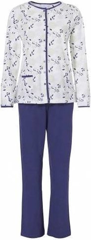 Pastunette dames pyjama knoopsluiting blue Flower 383-6 - 36 - Creme |  bol.com