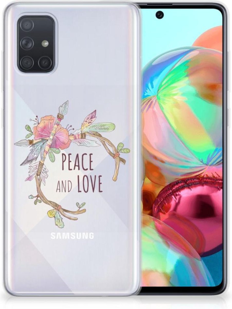 Samsung Galaxy A71 Telefoonhoesje met Naam Boho Text