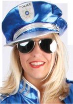 Pet Politie Hotti blauw - Police carnaval thema feest festival party Hot police