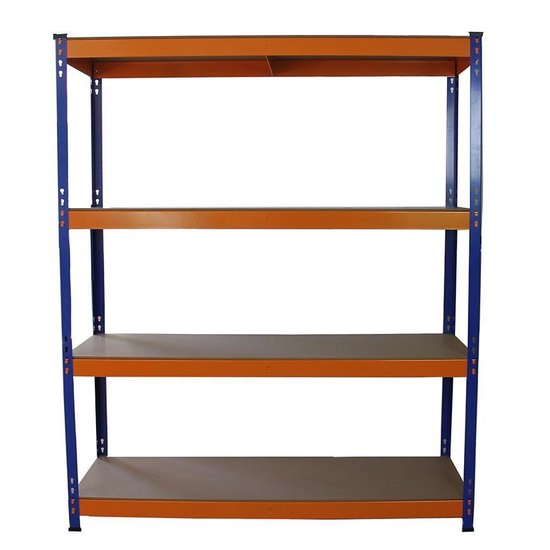 Monster Racking 10 x SRax Warehouse Storage Shelving, Blue/Orange