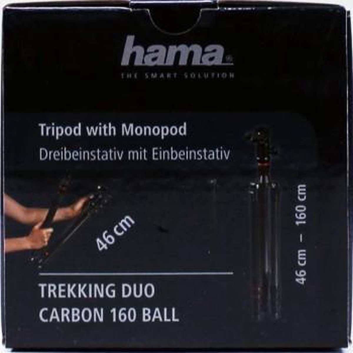 Hama Statief Trekking Duo Carbon 160 - Ball | bol.com