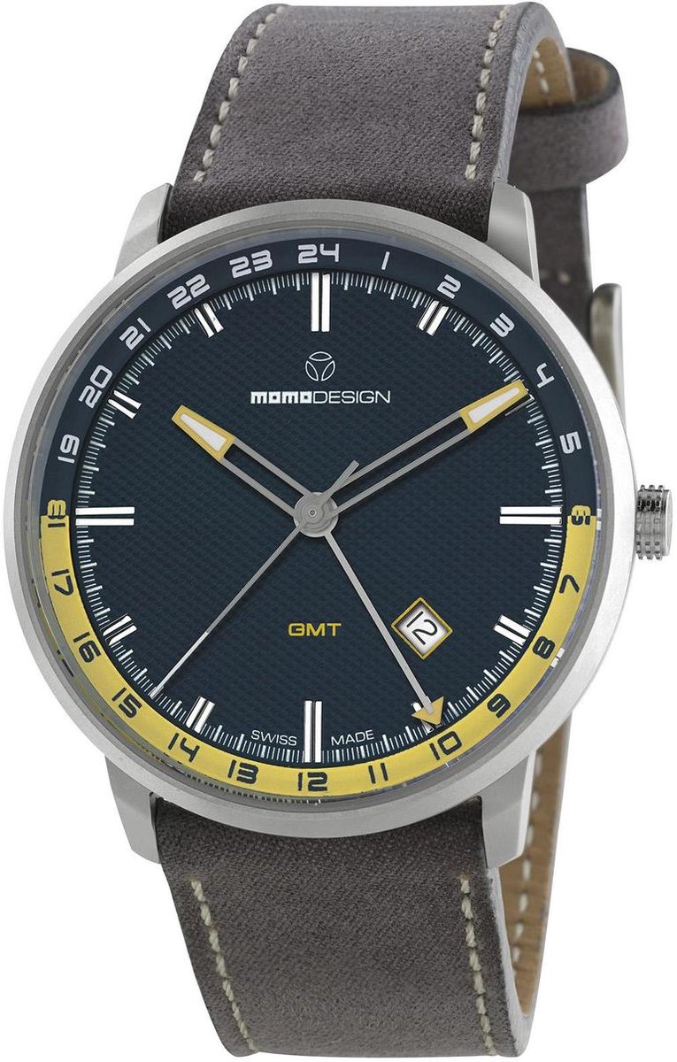 Momodesign essenziale gmt MD6005SS-32 Mannen Quartz horloge