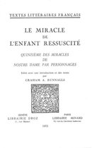 Textes littéraires français - Le Miracle de l'Enfant ressuscité