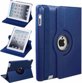 Étui iPad 2, 3 et 4 avec couvercle de support rotatif à 360 degrés avec support bleu foncé
