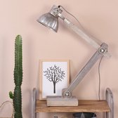 Light & Living Bureaulamp  EKERD 58x18x55 cm  -  hout grijs met oud zilver