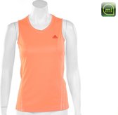 adidas - Snit Sleeveless Tee Women - adidas Dames Hardloopshirt - 44 - FluorZalm/Rood