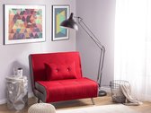 Beliani FARRIS - Slaapbank - rood - polyester