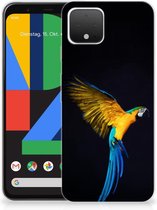 TPU Bumper Silicone Étui Housse pour Google Pixel 4 Coque Perroquet