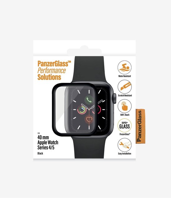 PanzerGlass Apple Watch 40MM Screenprotector Tempered Glass Zwart | bol.com