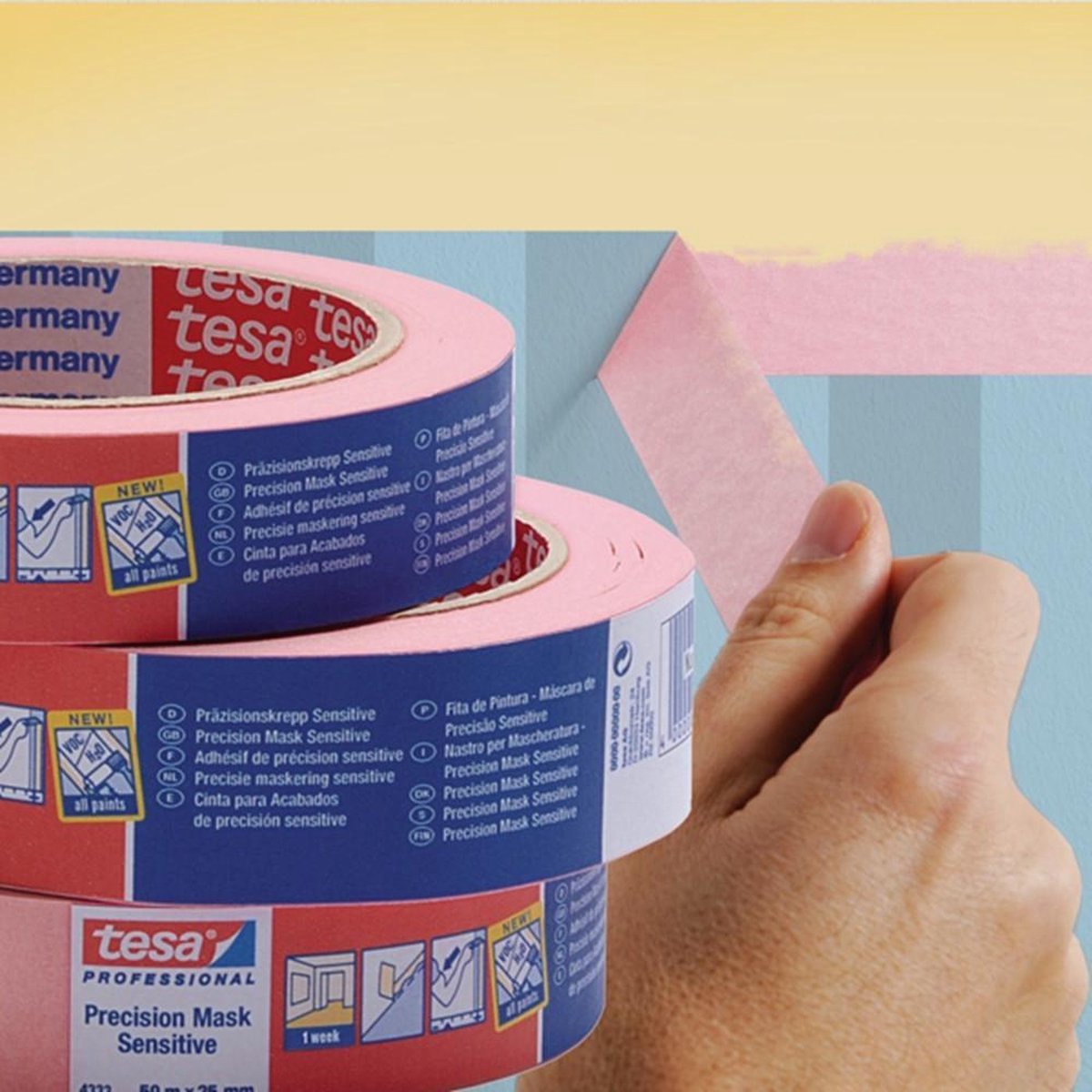Tesa tape Precision Mask 25mm x 50M Roze