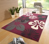 Modern vloerkleed bloemen Flora - paars 120x170 cm