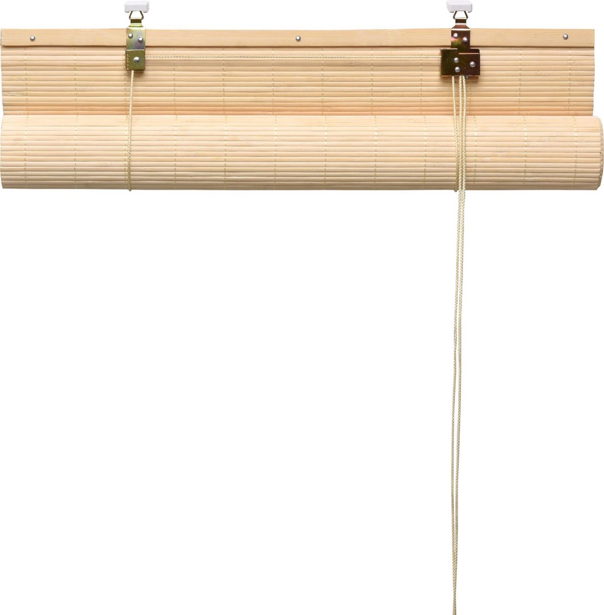 Sol Royal rolgordijn bamboe 120x160 cm SolDecor B86 - rolgordijnen zonder boren - rolgordijnen lichtdoorlatend zonwering bamboo jaloezieën inclusieve klembeugels - Natuur – foto 4