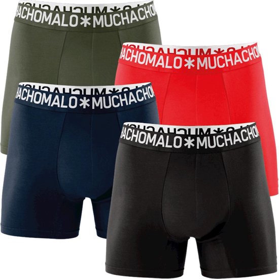 Muchachomalo Heren Heren Boxershorts Zwart Groen Blauw En Rood 4-Pack - XXXL