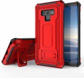 Ntech Samsung Galaxy Note 9 Armor hoesje met Kickstand - Rood