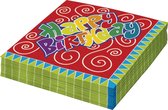 Servetten 20 stuks happy birthday