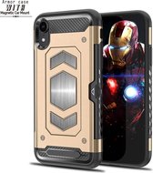 iPhone XR Luxe Armor Case met Pashouder - Goud - van Bixb