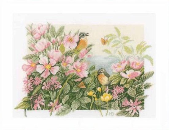 Borduurpakket Vogeltjes en wilde rozen - Marjolein Bastin