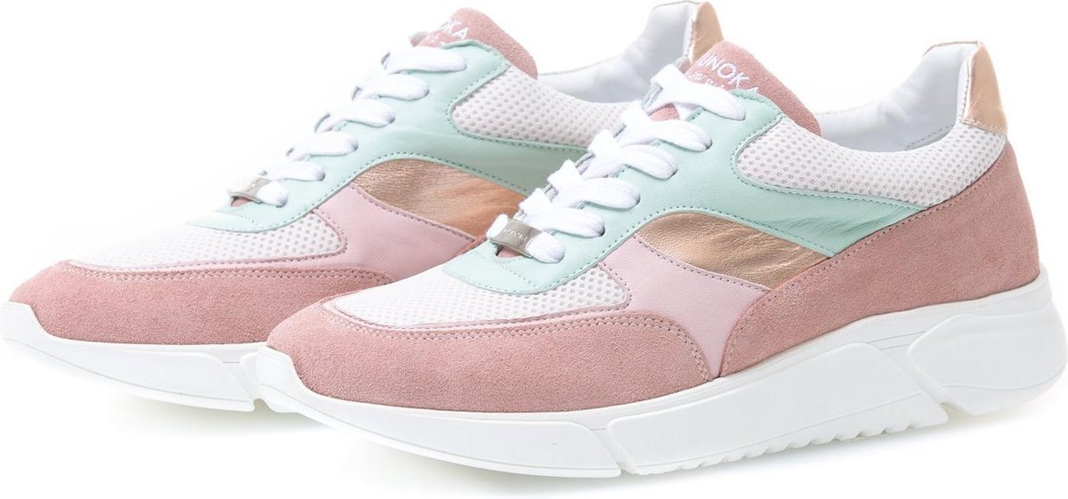Kunoka Ari ice cream Sneakers Dames maat 37 Wit Roze Groen - Schoenen.nl