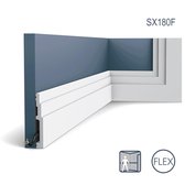 Plinte Orac Decor SX180F MODERN HIGH LINE flexibele lijst Sierlijst modern design wit 2m