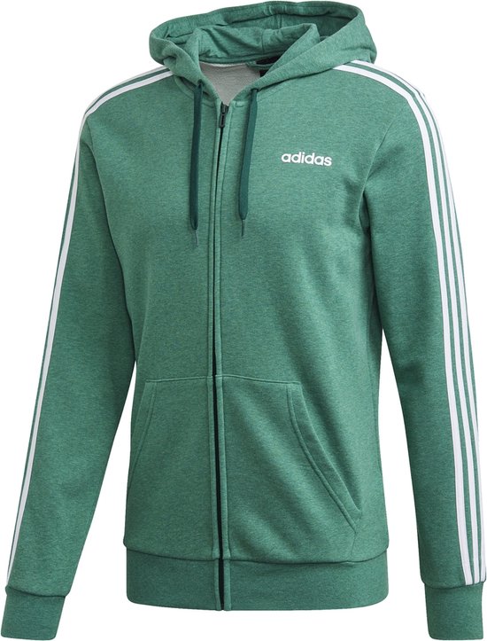 adidas Essentials 3-Stripes vest heren groen/wit | bol