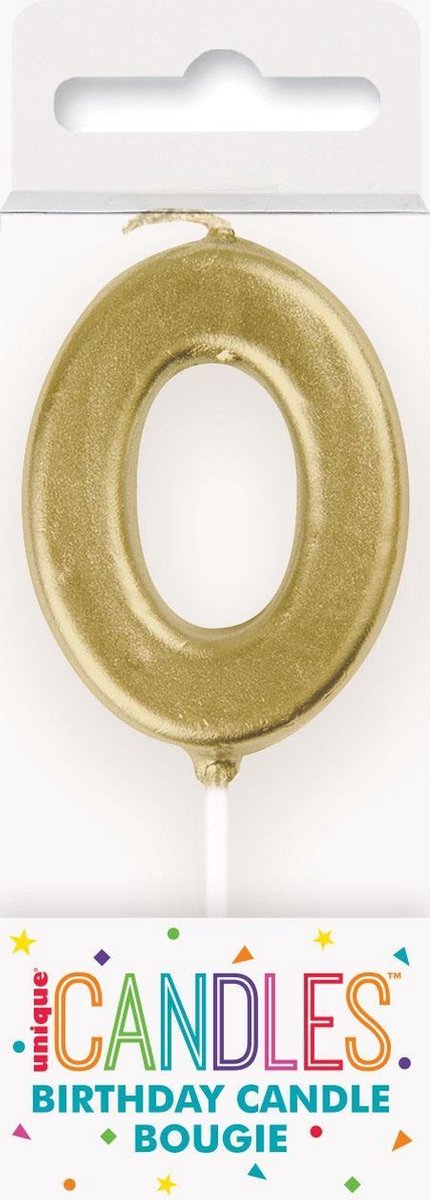 Haza Original Cijferkaars '0' Goud 6 Cm