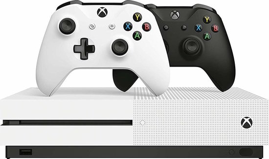porselein ethiek Inactief Xbox One S console 1TB + 2 controllers zwart & wit | bol.com