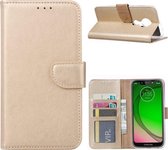 Xssive Hoesje voor Motorola Moto G7 Power - Book Case - Goud