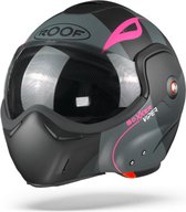 ROOF BoXXer Viper Matt Black Pink  Systeemhelm - Motorhelm - Maat S