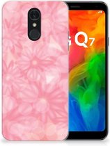 Back Cover LG Q7 TPU Siliconen Hoesje Spring Flowers