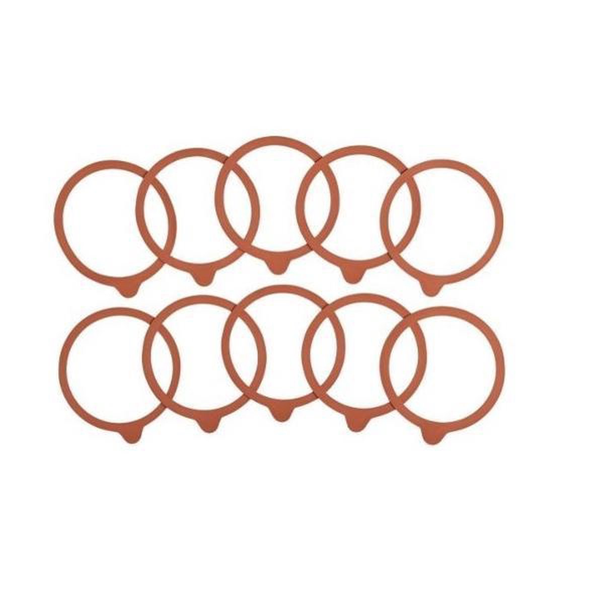 WECK-inmaakringen, 50 rubberen afdichtringen 94 x 108 mm voor ronde rand 100, RR100, luchtdicht afsluiten conserveren, accessoires voor het inkoken, wekken incl. Gelierzauber receptenboekje van