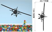 3D Sticker Decoratie Vliegtuig Muursticker Slaapkamer Afneembare helikopter Vinyl zelfklevende muurdecoraties Muurschildering voor kinderkamer en jongens - AirP15 / Large